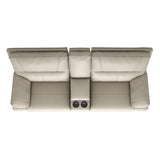 Malibu - Modern Power Motion 3 Piece Reclining Loveseat Sofa With Cup Holders - Cream Taupe Beige by Jennifer Taylor Home | Bel Furniture
