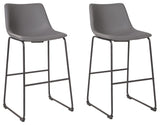 Centiar - Upholstered Barstool (Set of 2) Gray 19''W x 22''D x 40''H by Signature Design by Ashley® | Bel Furniture
