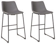 Centiar - Upholstered Barstool (Set of 2) Gray 19''W x 22''D x 40''H by Signature Design by Ashley® | Bel Furniture
