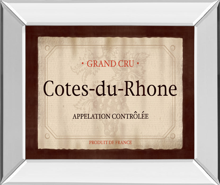 Cote Du Rhone By Paola Viveiros - Mirror Framed Print Wall Art - White