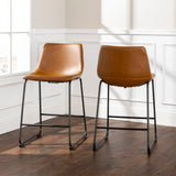 Industrial Counter Stools (Set of 2) by Walker Edison | Bel Furniture