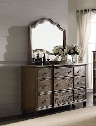 Baudouin - Weathered Mirror - Oak