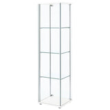 Bellatrix - 4-Shelf Clear Glass Curio Cabinet by CoasterEveryday | Bel Furniture