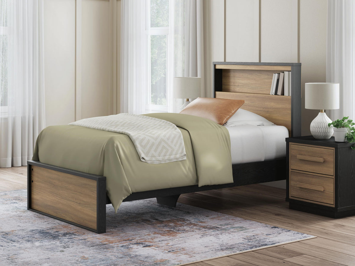 Kozmour - Bookcase Complete Bed Frame