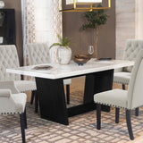 Osborne - Marble Top Dining Table - Rustic Espresso by CoasterElevations | Bel Furniture