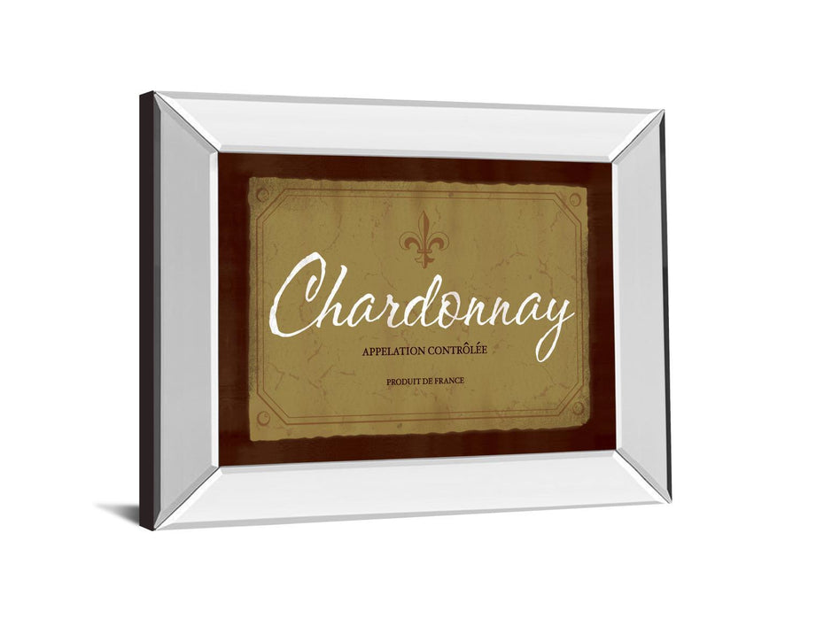 Chardonnay By Paola Viveiros - Mirror Framed Print Wall Art - Yellow