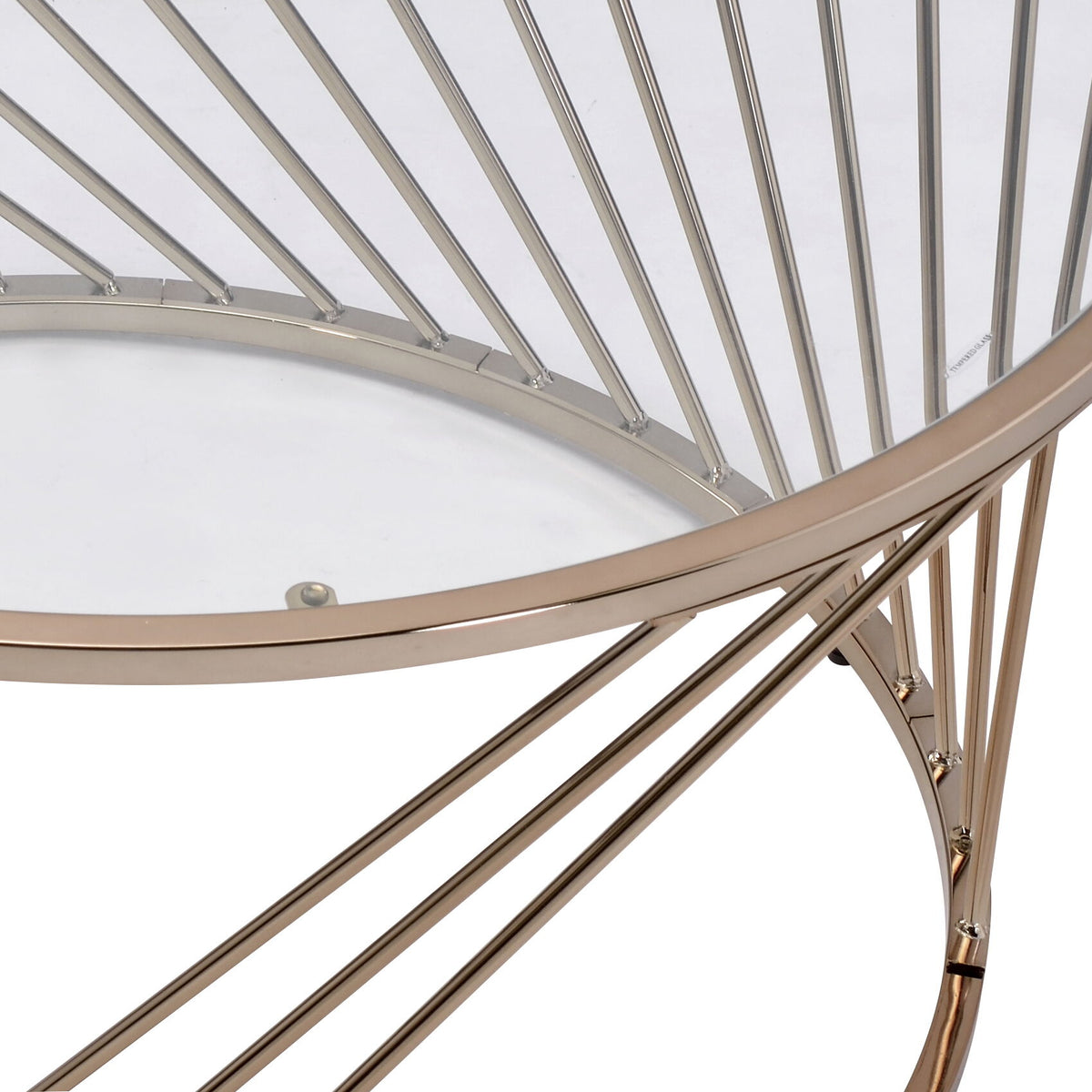 Bluelipe - Clear Glass Top With Coffee Table - Champagne by Urban Nest | Bel Furniture