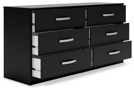 Finch - Six Drawer Dresser - Black - view 5