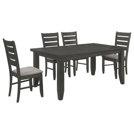 Dalila - Rectangular Dining Table Set Dark Gray 5 Pc. Table, 4 Chairs by CoasterEveryday | Bel Furniture