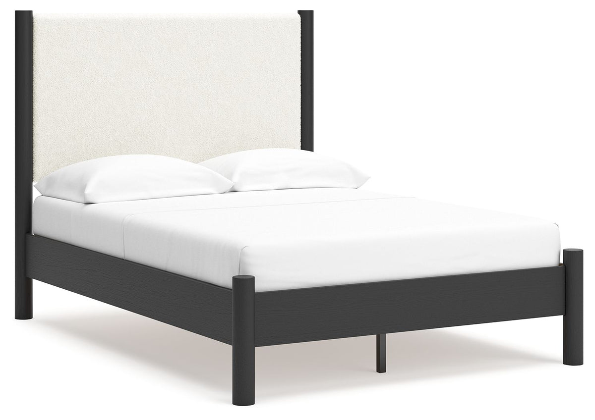 Cadmori - Upholstered Panel Bed Black Full by Signature Design by Ashley® | Bel Furniture