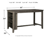 Caitbrook - Gray - Rectangular Dining Room Counter Table by Signature Design by Ashley® | Bel Furniture