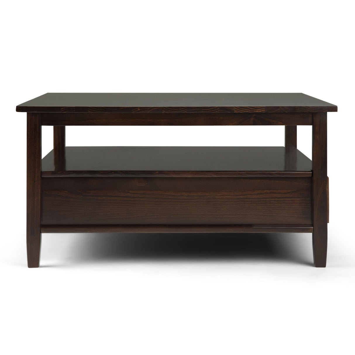 Warm Shaker - Square Coffee Table - Tobacco Brown by Simpli-Home | Bel Furniture