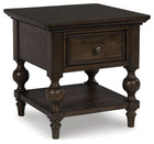 Veramond - Square End Table - Dark Brown