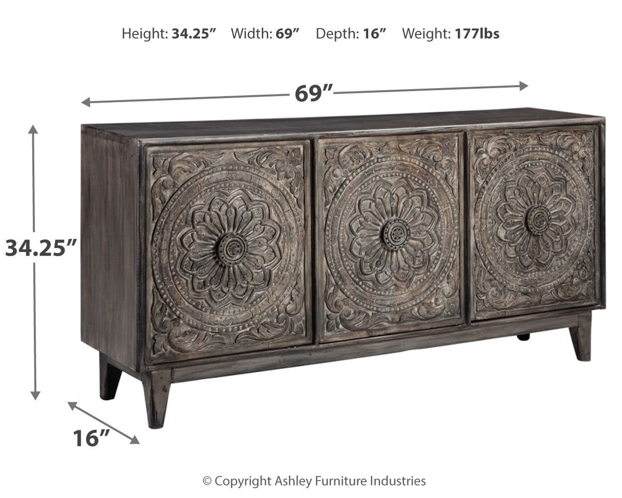 Fair - Dark Brown - Accent Cabinet