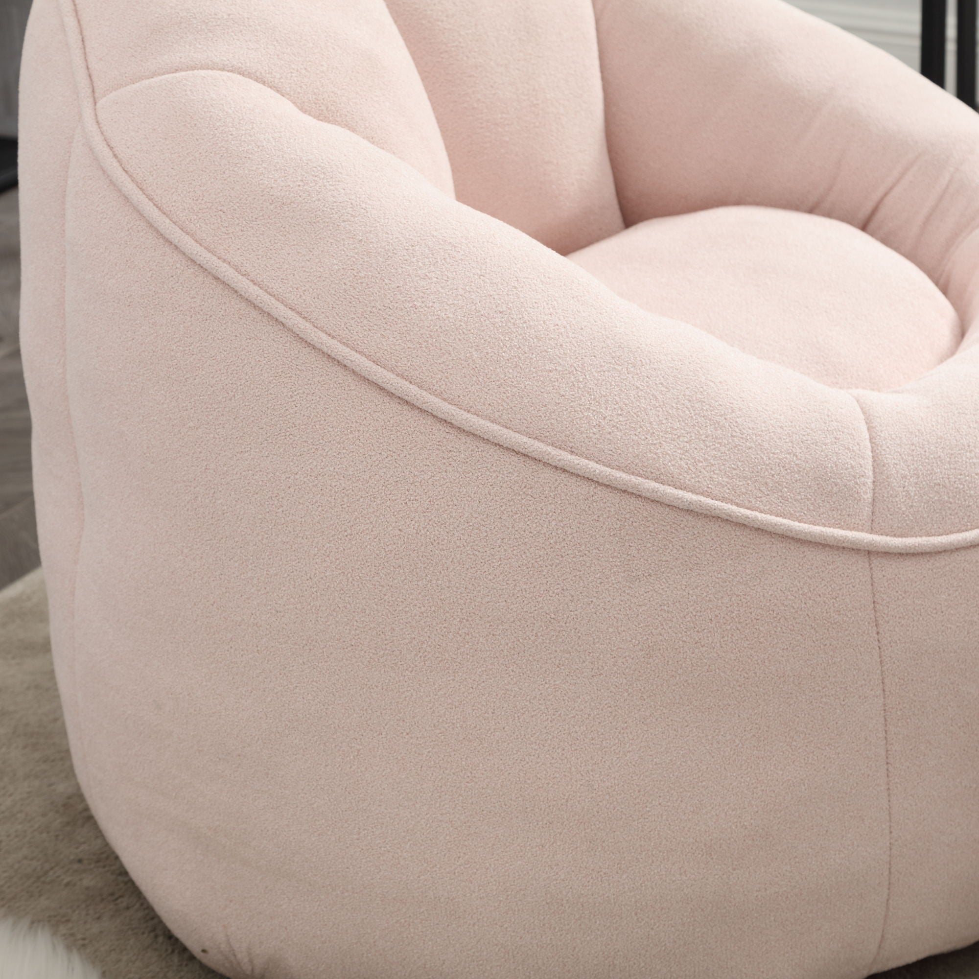 Bedding Bean Bag Sofa Chair High Pressure Foam Bean Bag Chair Adult Material With Padded Foam Padding Compressed Bean Bag With Footrest