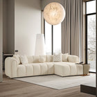 Beatrice - Modern Tufted Right Sectional Sofa - Ivory