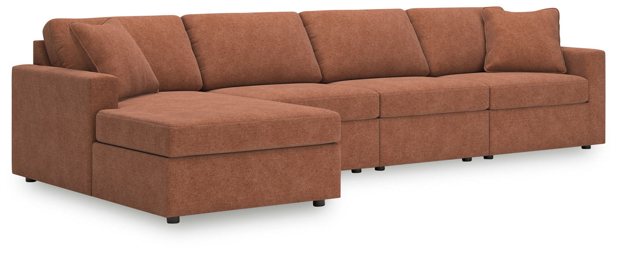 Modmax - Spice - Sectional Light Brown 4 Pc. Sectional With Laf Corner Chaise by Signature Design by Ashley® | Bel Furniture
