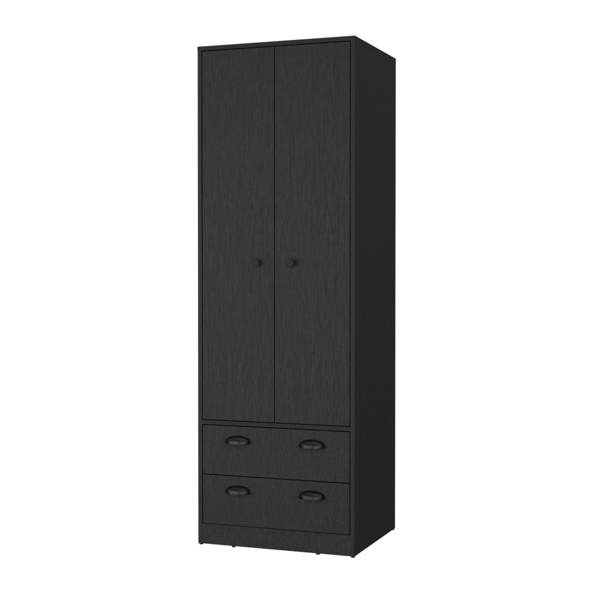 2 Drawer Combo Dresser - Black