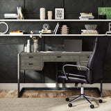 Hampden - Desk - Weathered Gray by Simpli-Home | Bel Furniture