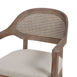 Americana - Mid-Century Modern Cane Back Dining Chair Textured Weave - Taupe Beige by Jennifer Taylor Home | Bel Furniture