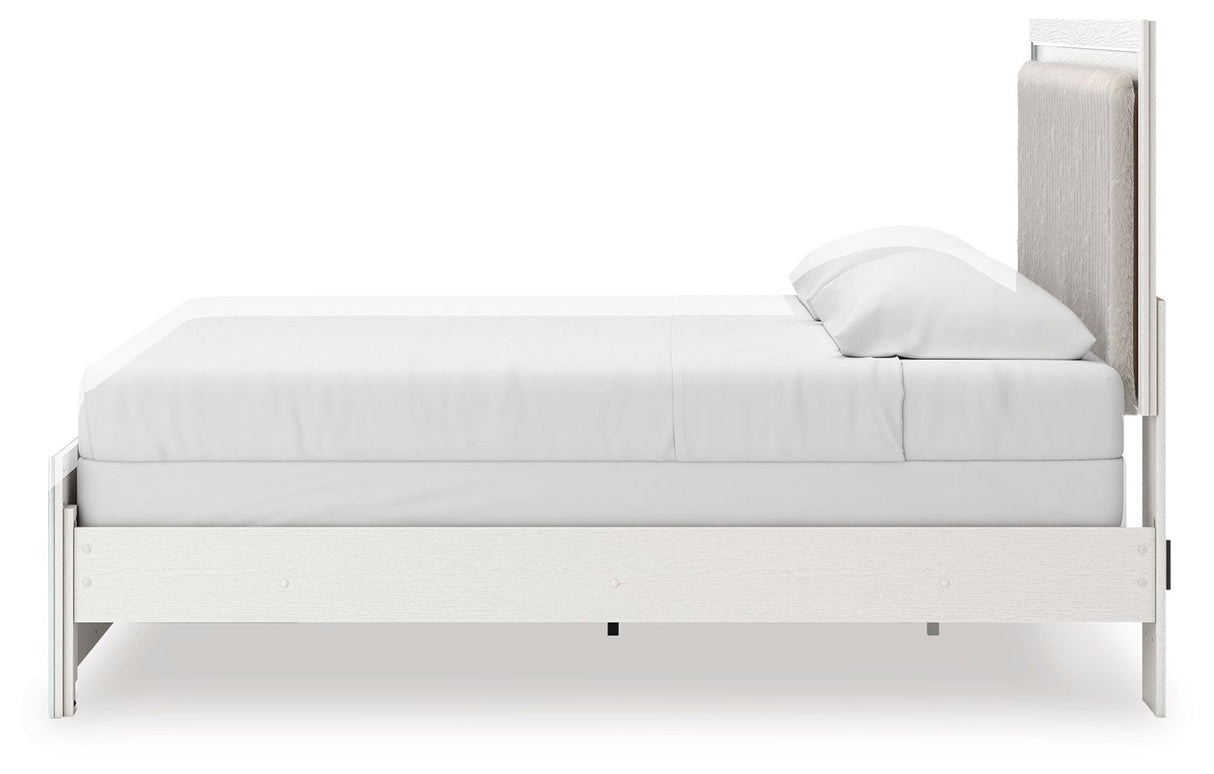 Zuraleus - King Upholstered Panel Bed - White