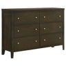 Wilkes - 6-Drawer Dresser Dark Brown Dressers by Coaster Fine Furniture | Bel Furniture