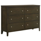 Wilkes - 6-Drawer Dresser Dark Brown Dressers by Coaster Fine Furniture | Bel Furniture