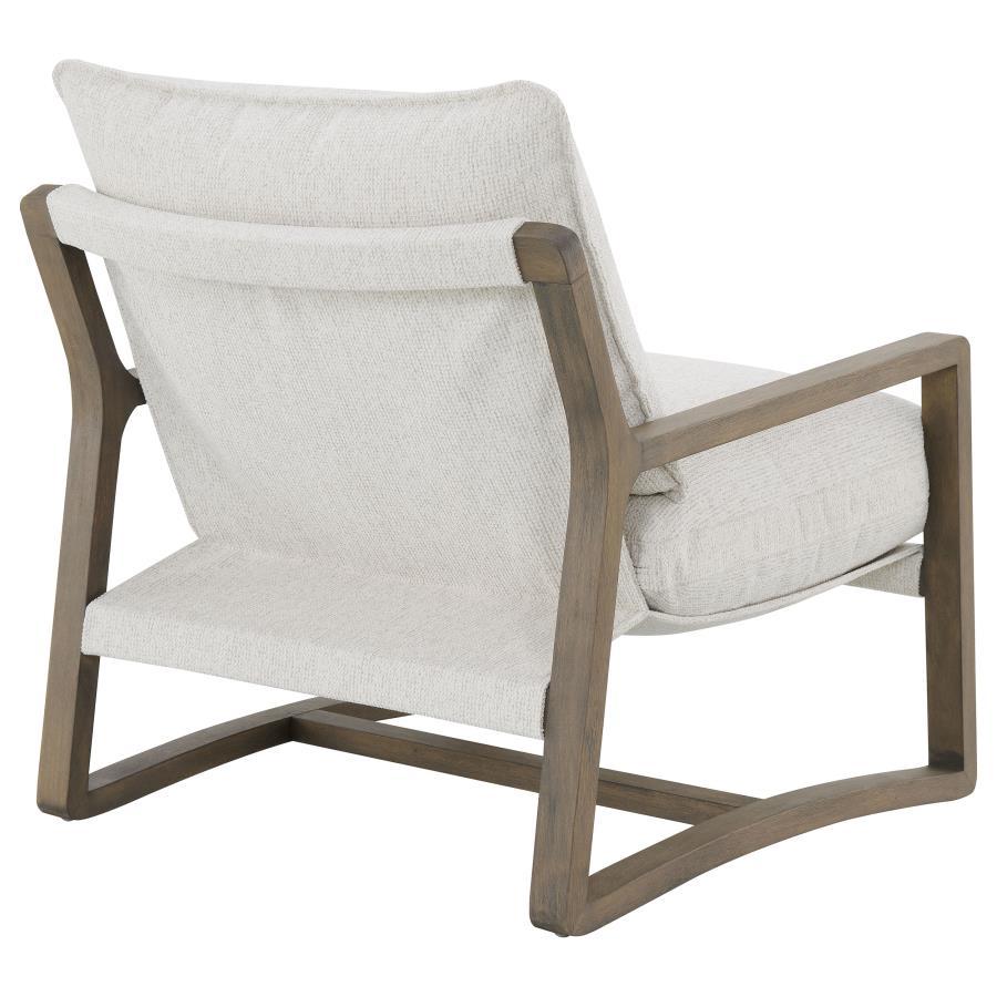 Geneva - Boucle Upholstered Wood Arm Accent Chair - Sand by Coaster Fine Furniture | Bel Furniture