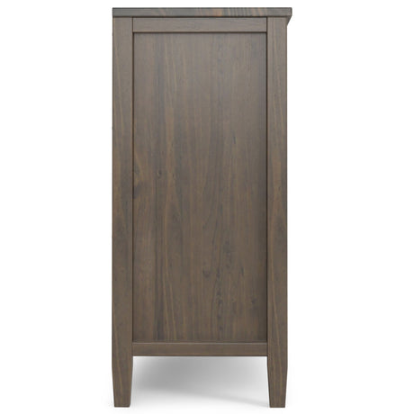 Ela - Low Storage Cabinet - Smoky Brown by Simpli-Home | Bel Furniture