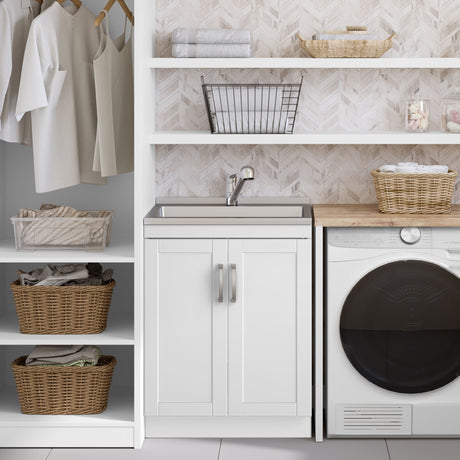 Kyle - Laundry Cabinet & Faucet And Stainless Steel Sink - view 2