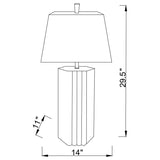 Elena - Square Tapered Mirrored Lamp by Coaster Fine Furniture | Bel Furniture