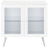Nieta - 2 Door Engineered Wood Accent Cabinet - White High Gloss by Coaster Fine Furniture | Bel Furniture