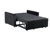 Maeve - Convertible Sleeper Loveseat With Tufting and Side Pocket - Black