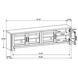 Brenham - 79" 4-Door TV Stand Media Console - Washed Oak