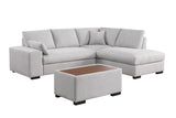 Joshua - 100" Sectional Sofa with Right Facing Chaise and Console Ottoman by Lilola Home | Bel Furniture