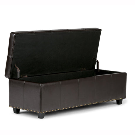 Kingsley - Upholstered Large Storage Ottoman - view 10