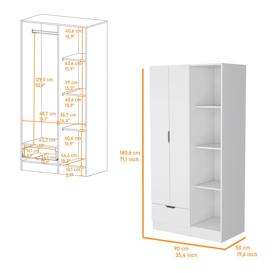 Drawer Combo, Dresser - White