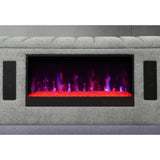 Isaiah - Bed With TV Lift-LED Speakers And Fireplace