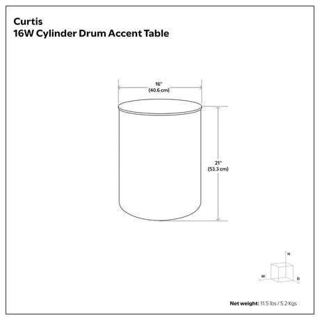 Curtis - Ombre Metal Cylinder Accent Table - view 5