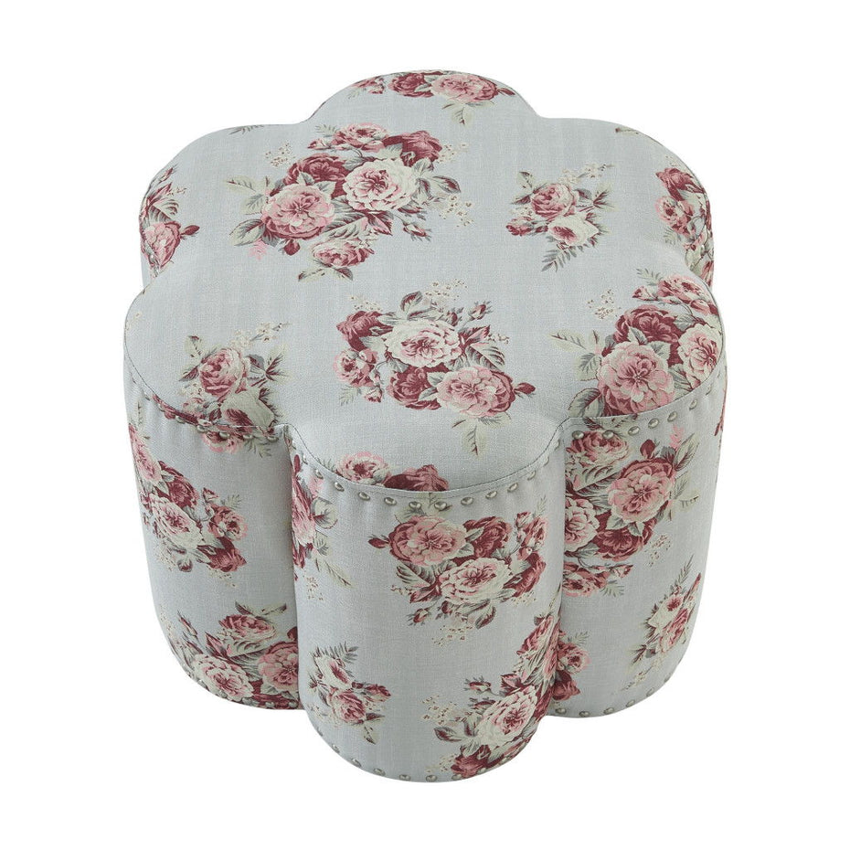 Specialty Linen Ottoman - Pink