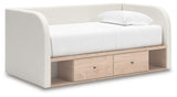 Arloster - 3 Pc. - Twin Day Bed With Storage, Dresser And Nightstand - White