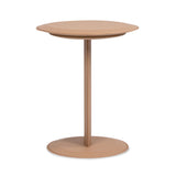 Mode - Leatherette Round C-Shaped Sofa Side Table - Saddle Brown