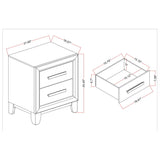 Harry - Nightstand With 2 Drawers - Brown