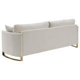 Corliss - Upholstered Arched Arm Sofa by CoasterElevations | Bel Furniture