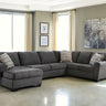 Ambee - Sectional Dark Gray 3 Pc. Left-Arm Facing Corner Chaise Sectional by Benchcraft® | Bel Furniture