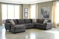 Ambee - Sectional Dark Gray 3 Pc. Left-Arm Facing Corner Chaise Sectional by Benchcraft® | Bel Furniture