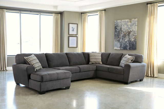 Ambee - Sectional Dark Gray 3 Pc. Left-Arm Facing Corner Chaise Sectional by Benchcraft® | Bel Furniture