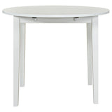 Bucknell - 3 Piece Round Drop Leaf Dining Table Set - White