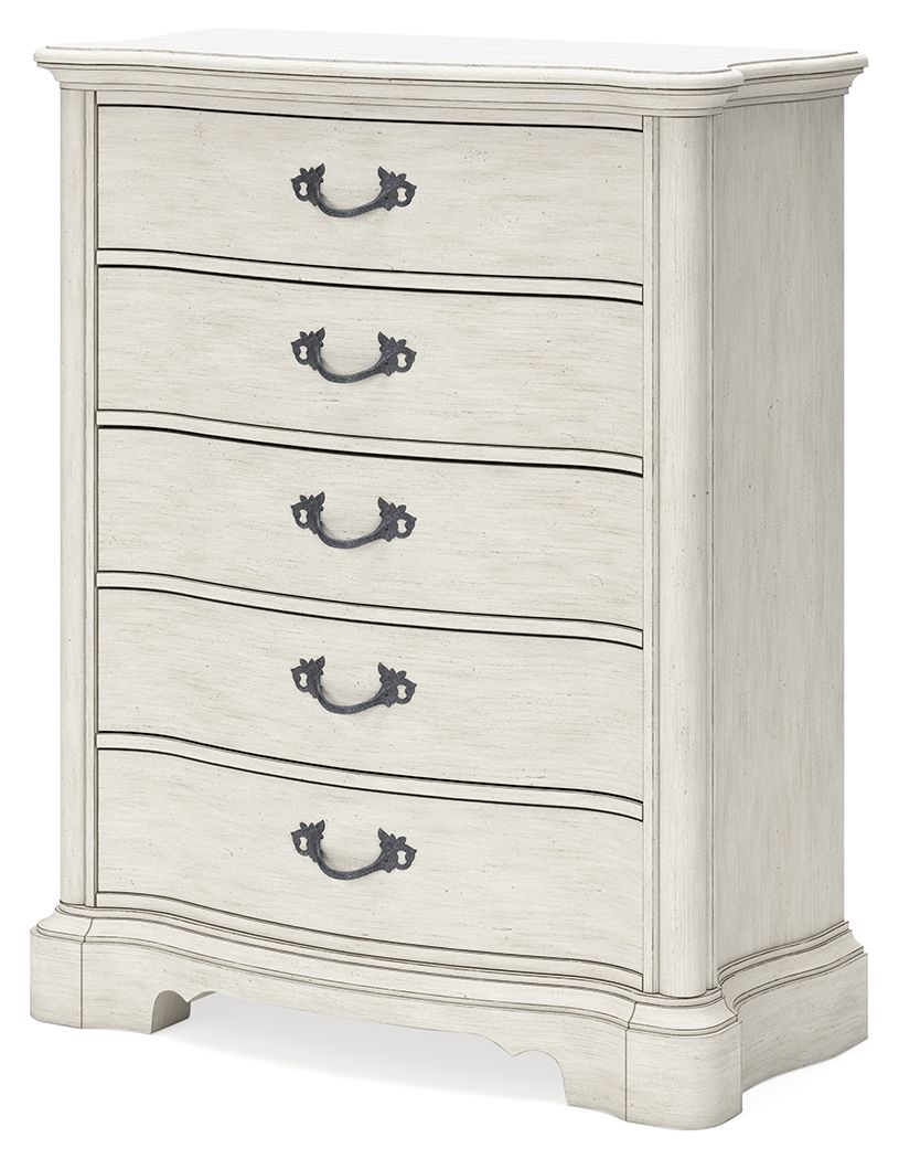 Arlendyne - Antique White - Five Drawer Chest by Signature Design by Ashley® | Bel Furniture
