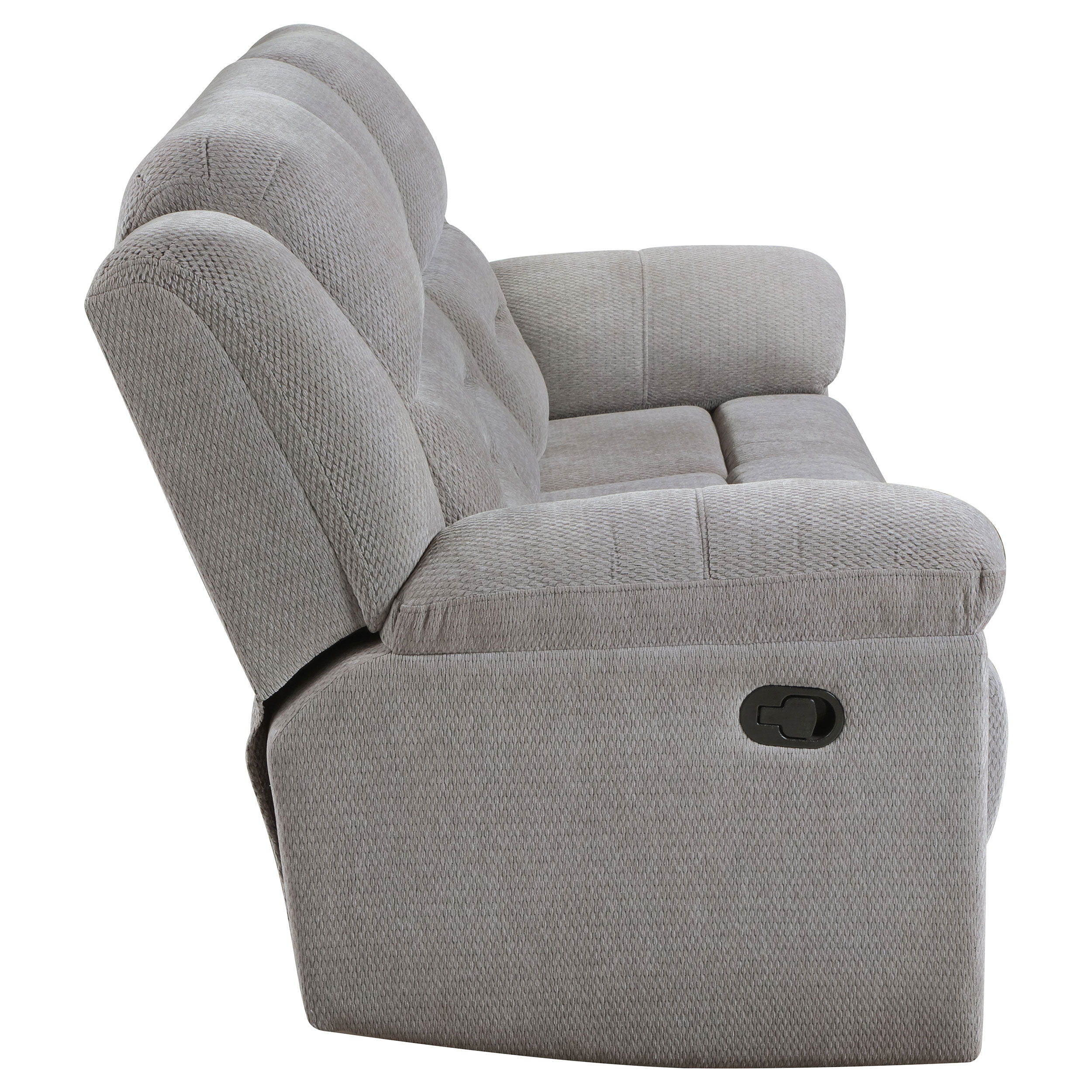 Gilson - Chenille Upholstered Reclining Sofa - Gray